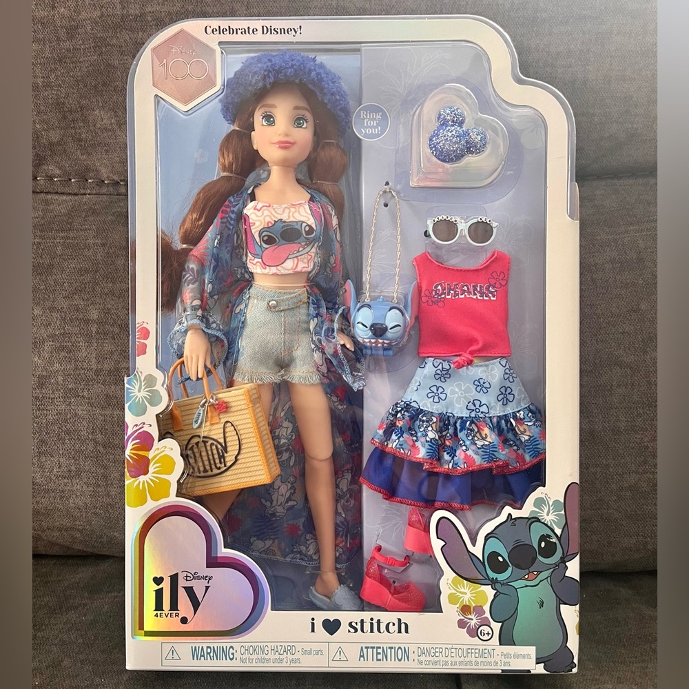 Disney ily 4EVER 100th anniversary I heart Stitch doll, NIB